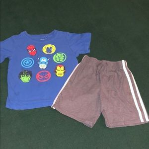 Marvel Avengers Shirt with Garanimals Knit Short